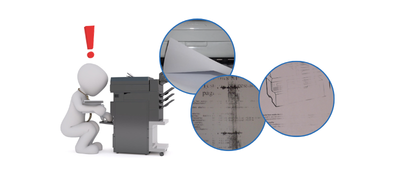 problema com papel na impressora