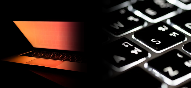 tela de notebook e teclado de notebook