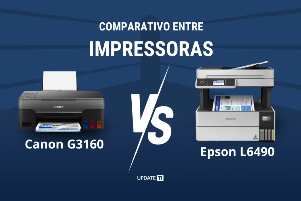 Comparativo impressoras Canon G3160 e Epson L6490