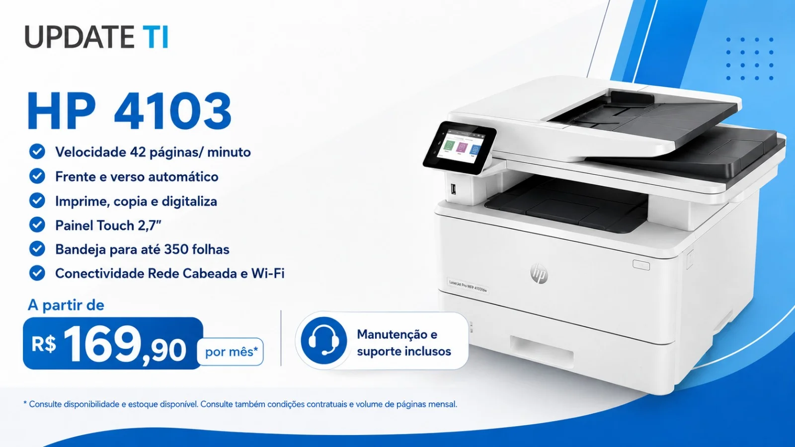 Aluguel impressora HP 4103 Rio de Janeiro RJ